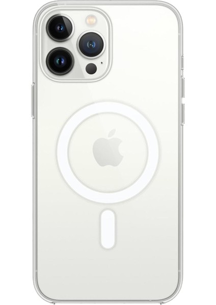 iPhone 15 Pro Kılıf Magneticsafe Şeffaf Silikon - Şeffaf