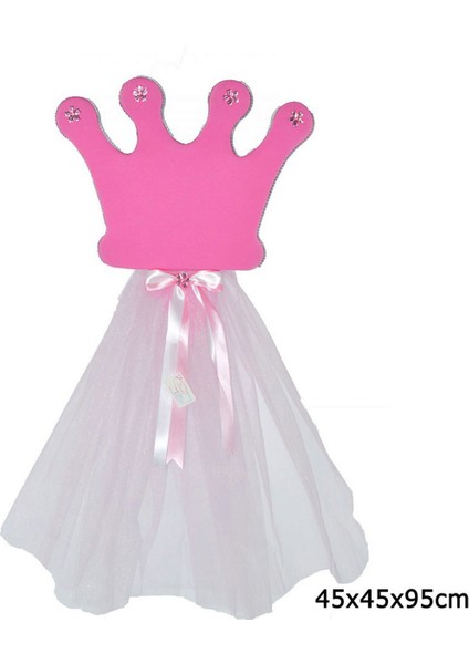 - Kral Taçlı Tüllü Bebek Kapı Süsü Pembe 13