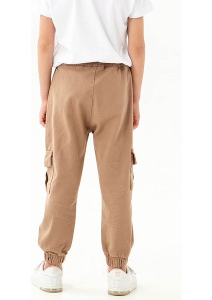 Lastikli Bel ve Paça Kargo Cepli Jogger Erkek Çocuk Pantolon fırsatları