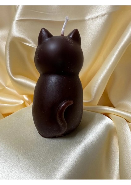 Arescollection Dekoratif Hediyelik Kokusuz Kedi Mum modelleri