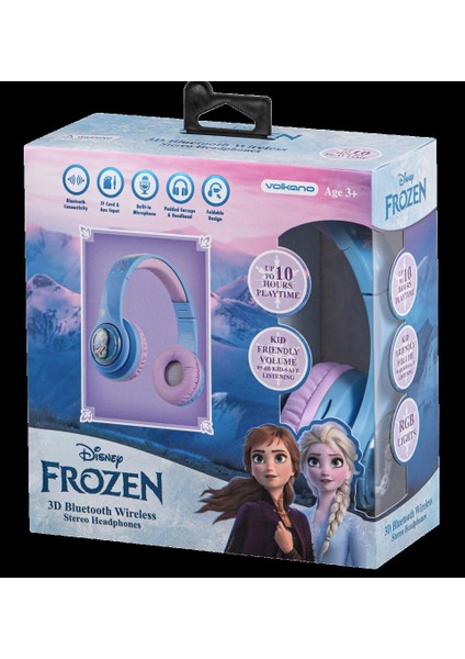 Bluetooth Kulaklık Disney Frozen Karlar Ülkesi Anna Elsa Mikrofonlu Kablosuz Çocuk Kulaklığı Lisanslı DY-3054-FR