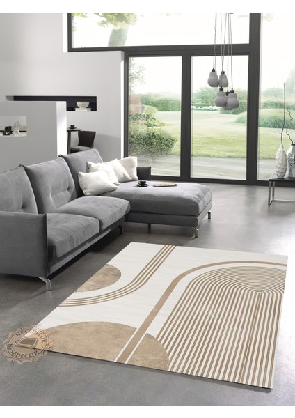 Dijital Baskı Kaymaz taban Boho Tarzı Salon Halısı Yumuşak Yüzey Yolluk Halı