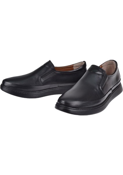 Hakiki Deri Comfort Battal Boy Erkek Ayakkabı TRD-4394 SİYAH