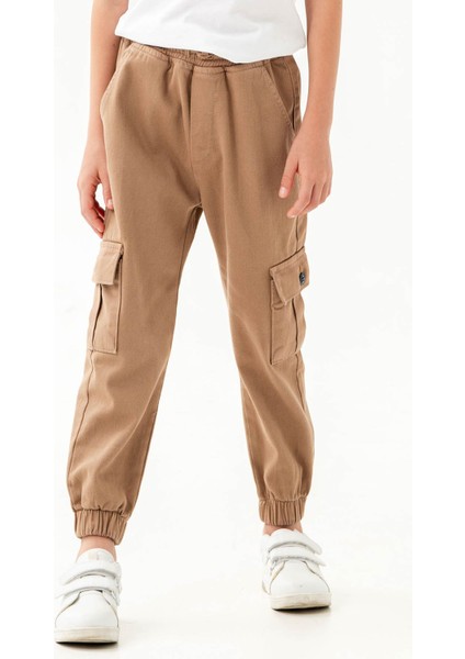 Lastikli Bel ve Paça Kargo Cepli Jogger Erkek Çocuk Pantolon modelleri