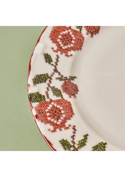 Jolly 4'lü Pasta Tabağı Kırmızı (21 Cm) fiyatları