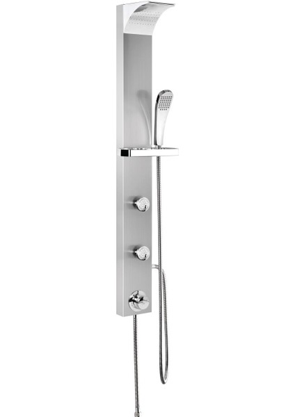 Niegara Panel Duş Sistemi-Sus 304 Inox Saten Krom