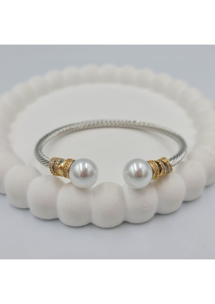 Çelik Inci Detaylı Kadın Kelepçe Bileklik fiyatları