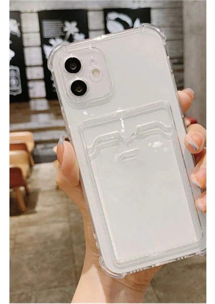 iPhone 11 Uyumlu Darbe Emici Özelliğe Sahip Kamera Korumalı Kartlıklı Şeffaf Anti Shock Kılıf modelleri