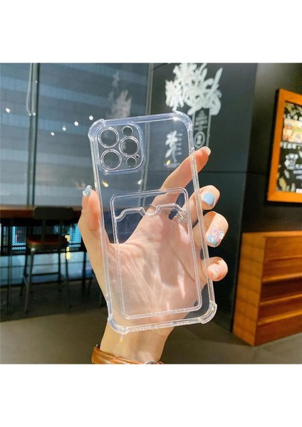 iPhone 11 Uyumlu Darbe Emici Özelliğe Sahip Kamera Korumalı Kartlıklı Şeffaf Anti Shock Kılıf fırsatları