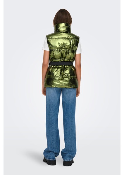 Onlpearl Kapitoneli Regular Fit Parlak Görünümlü Kemerli Şişme Yelek Bayan Yelek 15322795 fırsatları