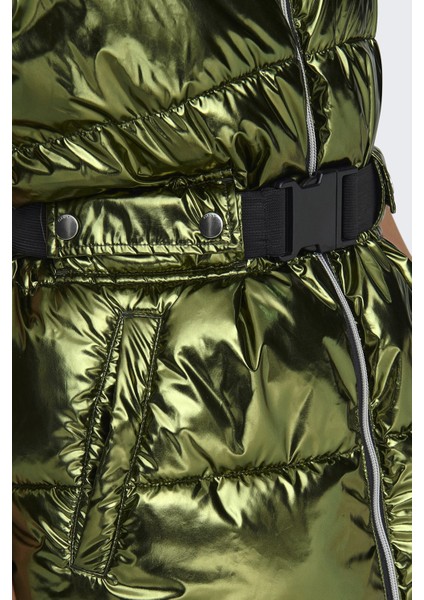 Onlpearl Kapitoneli Regular Fit Parlak Görünümlü Kemerli Şişme Yelek Bayan Yelek 15322795 indirimleri