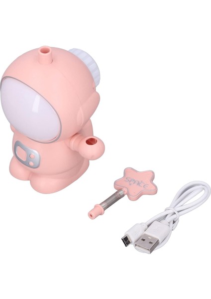 Astronot Tasarımlı Gece Lambası Kalemtraş Özellikli Pembe