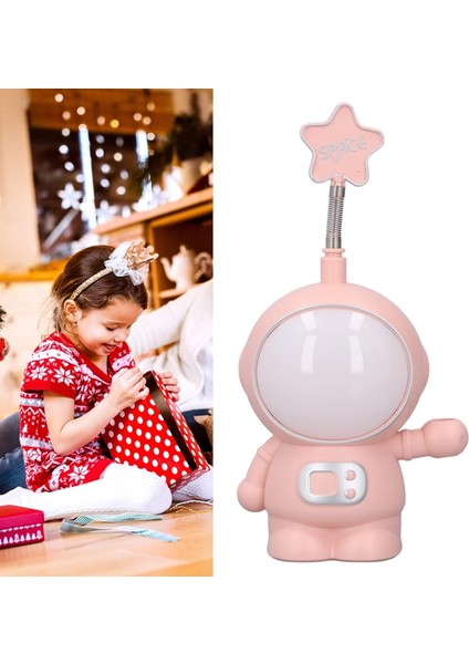 Astronot Tasarımlı Gece Lambası Kalemtraş Özellikli Pembe fiyatları