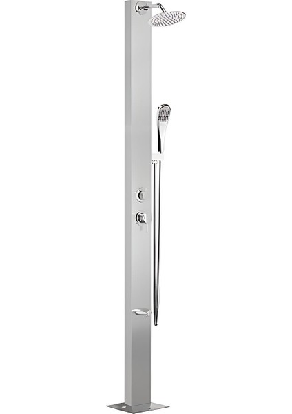 Havuz Duş Sistemi + Sus 304 Inox Saten Panel Gövde + 250MM Ø20MM Yuv.tepe Duşu