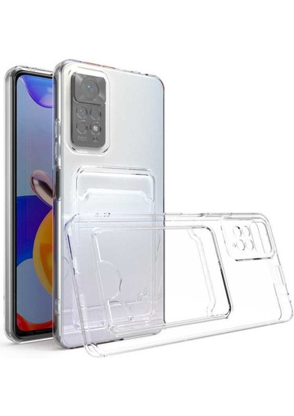 Redmi Note 11 Kılıf Kartlıklı Cüzdanlı Kamera Korumalı Şeffaf Esnek Silikon Kapak fiyatları