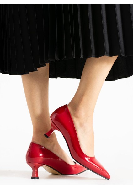 Kadın Kısa Topuklu Stiletto Ayakkabı [3] cm