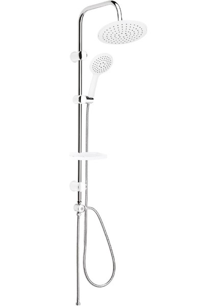 Tower Duş Sistemi Ø220MM Yuvarlak Tepe Duşu+3 Yönlü Yönlendirici