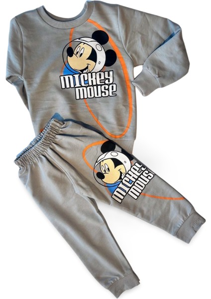 Alt Üst Çocuk Takım Mıkıe Baskılı Kız Erkek Çocuk Takım
