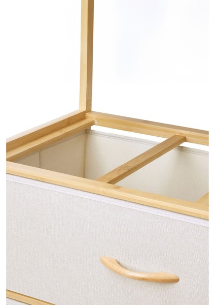 Bambu 2 Raflı 3 Çekmeceli Dolap Çok Amaçlı Düzenleyici Organizer Şifonyer DB-0017 fiyatları