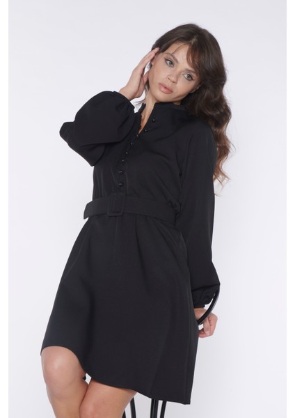 Allurra Siyah Kemerli Elbise fiyatları