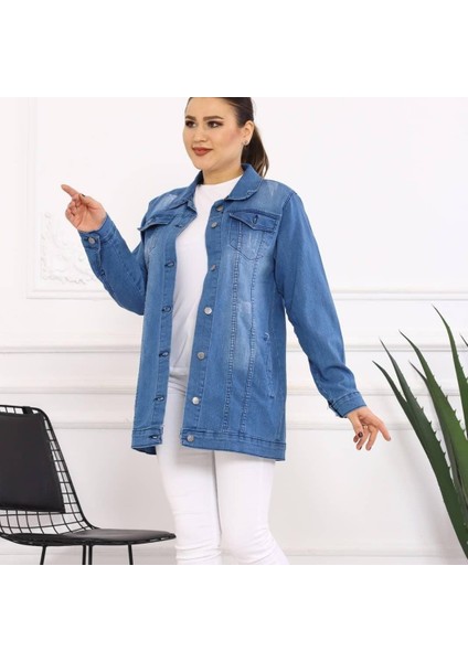 Kot Ceket Uzun Açık Mavi Renk fırsatları