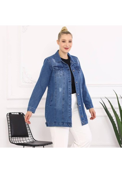 Kot Ceket Uzun Açık Mavi Renk indirimleri