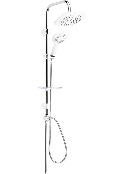 Tower Duş Sistemi 200X200MM Kare Tepe Duşu+3 Yönlü Yönlendirici