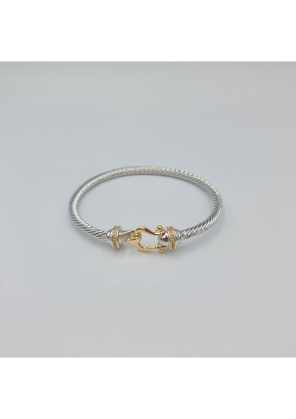 Çelik Kilitli Unısex Kelepçe Bileklik