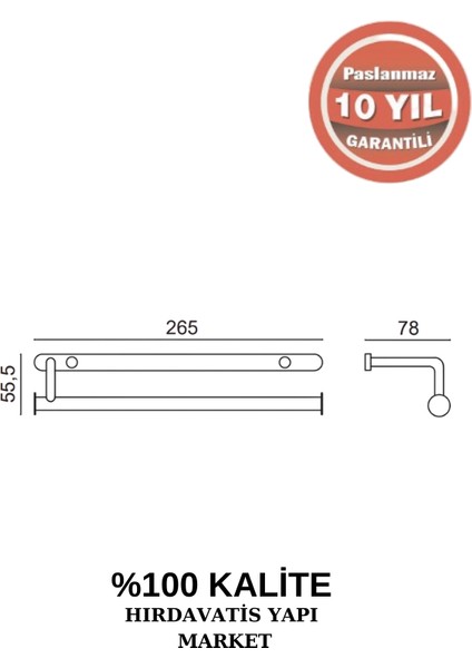 Çelik Banyo Paslanmaz Pirinç Vera Açık Havluluk