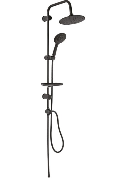 Tower Duş Sistemi Ø220MM Yuvarlak Tepe Duşu+3 Yönlü Yönlendirici