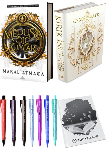 Kırık Inci Ciltli ve Medusanın Ölü Kumları Ciltli Maral Atmaca 2li Set + Hediyeli