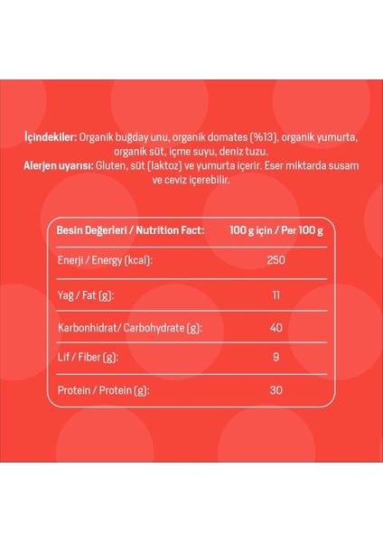 Organik Domatesli Erişte fiyatları