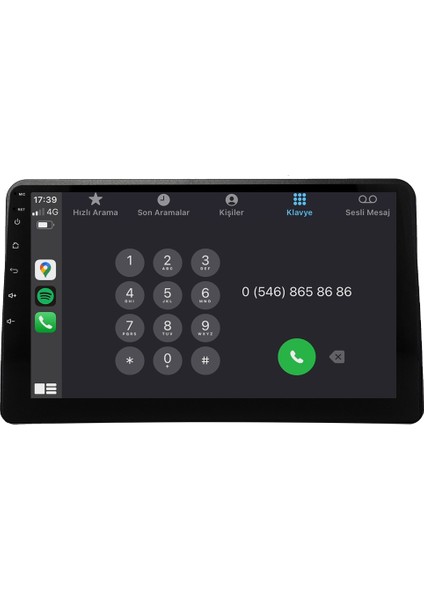 Fiat Panda (2003-2012) Android 14 Multimedya Carplay 9 Inch 8 GB Ram / 128 GB Hafıza CRV-4760XAA