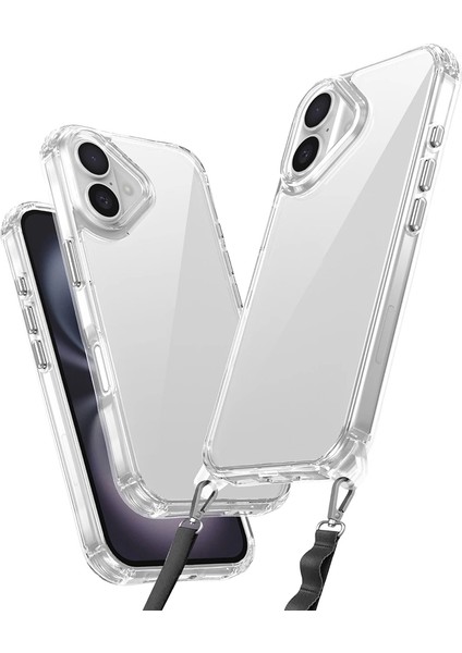 Apple Iphone 16 Kılıf Airbagli Askı Aparatlı Snap Silikon Arka Kapak Telefon Kılıfı