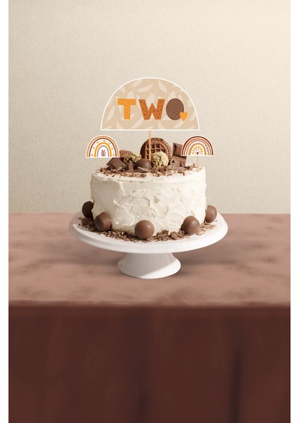 Boho Baby Natural Gökkuşağı Temalı 2 Yaş Doğum Günü Parti Seti - Maxi fırsatları