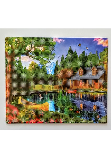 Boncuklu Taşlı Mozaik Elmas Goblen Pano Tablo Resim Puzzle Dıamond Paıntıng Ebat 21X25 Çocuklar Için