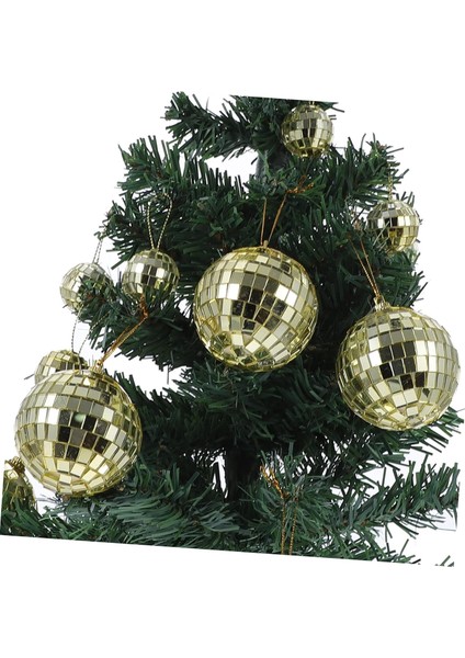Disco Topu Aynalı Gold 8 cm 3 Lü modelleri