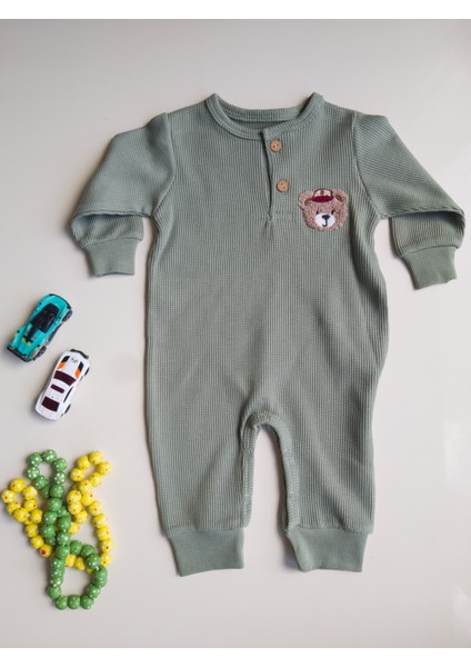 Yeşil Waffle Bebek Tulum
