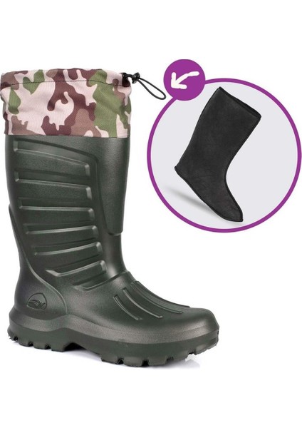 Eva Termal Avcı Çizme Haki 30 Derece Soğuğa Dayanıklı Kaymaz Tabanlı Güvenlik Ayakkabısı indirimleri