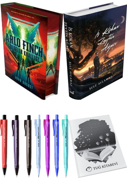 İs Kokan Zeytin Ağacı 2 Ciltli ve Arlo Finch Gölgeler Krallığı Ciltli John August 2'li Set + Hediyeli