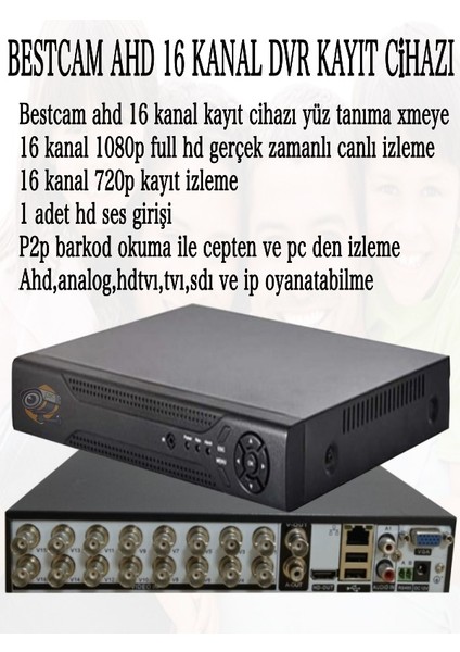 10 Kameralı Set 5 Mega Piksel Sony Lensli Full Hd Gece Görüşlü Güvenlik Kamera Seti 500 GB Hard Disk