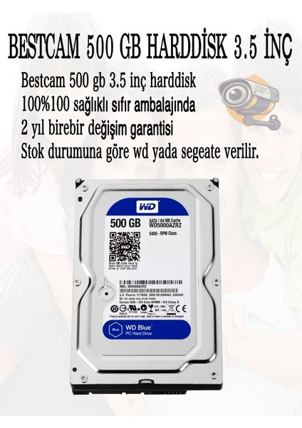 10 Kameralı Set 5 Mega Piksel Sony Lensli Full Hd Gece Görüşlü Güvenlik Kamera Seti 500 GB Hard Disk