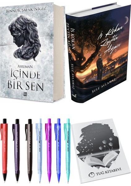İs Kokan Zeytin Ağacı 2 Ciltli ve Içinde Bir Sen 2 Asreman Ciltli Binnur Şafak Nigiz 2li Set