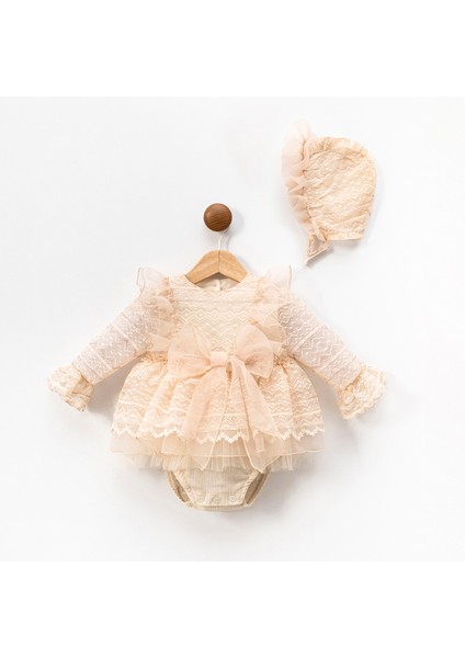 Mia Boneli Dantelli Kız Bebek Romper