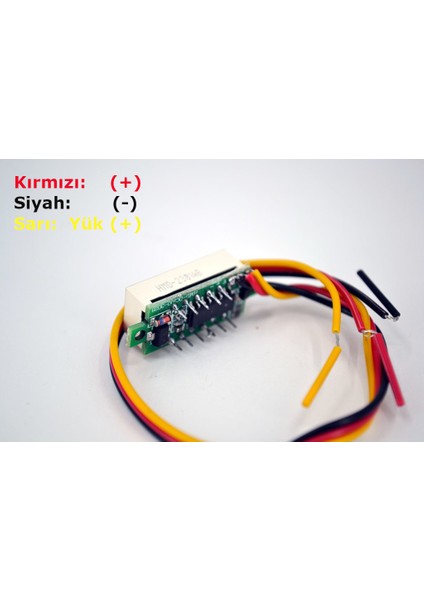 Dijital Dc Voltmetre 0-100V Mavi Rakam Çerçevesiz Dikdörgen Küçük