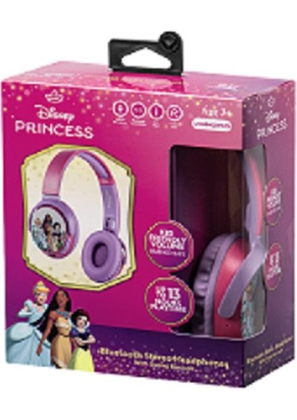 Bluetooth Kulaklık Disney Prıncess Mikrofonlu Kablosuz Çocuk Kulaklığı DY-9955-PC2