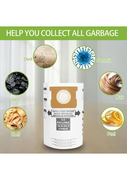 Shop Vac Için Kuru Toz Torbası 5 Ila 8 Galon Elektrikli Süpürge 90661 9066100 (Yurt Dışından) fırsatları