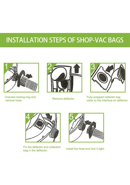 Shop Vac Için Kuru Toz Torbası 5 Ila 8 Galon Elektrikli Süpürge 90661 9066100 (Yurt Dışından) indirimleri