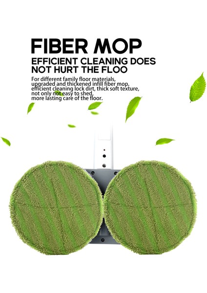 Akülü Döner Paspas Süpürgesi Için 8 Mikrofiber Paspas ve 8 Conta Kullanın (Yurt Dışından)