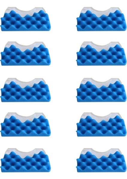 Samsung DJ97-01040C Için 10 Takım Mavi Sünger Filtre Beyaz Pamuk Filtre (Yurt Dışından)